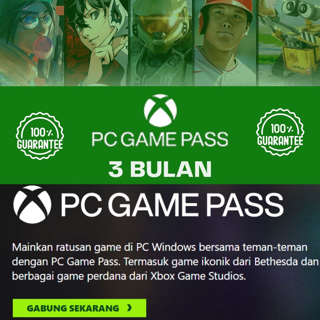 Jual Xbox PC Game Pass | Gamepass PC 3 Bulan INDONESIA | Shopee Indonesia Pc game pass